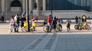 mongolians enjoying bikes and trikes 2
