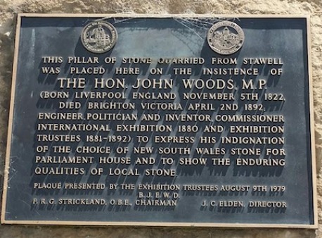 protest plaque explaining stone