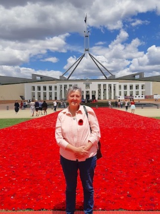 me in front of poppies parlt