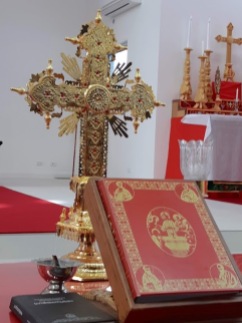 bible and gold cross